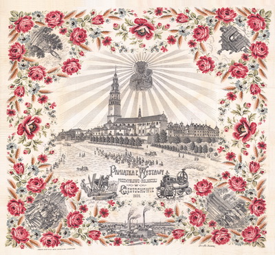 Pamiątkowa chusta bawełniana z Zakładów „Zawiercie”