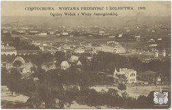 CZĘSTOCHOWA. WYSTAWA PRZEMYSŁU I ROLNICTWA. 1909. Ogólny Widok z Wieży Jasnogórskiej. Fot. W. Wesołowski. Wydawnictwo B-ci Rzepkowicz. Warszawa (seria III)