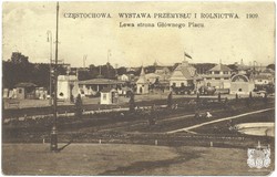 CZĘSTOCHOWA. WYSTAWA PRZEMYSŁU I ROLNICTWA. 1909. Lewa strona Głównego Placu. Fot. W. Wesołowski. Wydawnictwo B-ci Rzepkowicz. Warszawa (seria III)