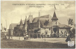 CZĘSTOCHOWA. WYSTAWA PRZEMYSŁU I ROLNICTWA. 1909. Pawilon Rolnictwa. Fot. W. Wesołowski. Wydawnictwo B-ci Rzepkowicz. Warszawa (seria III)