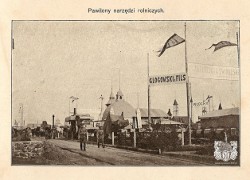 Pawilony narzędzi rolniczych.